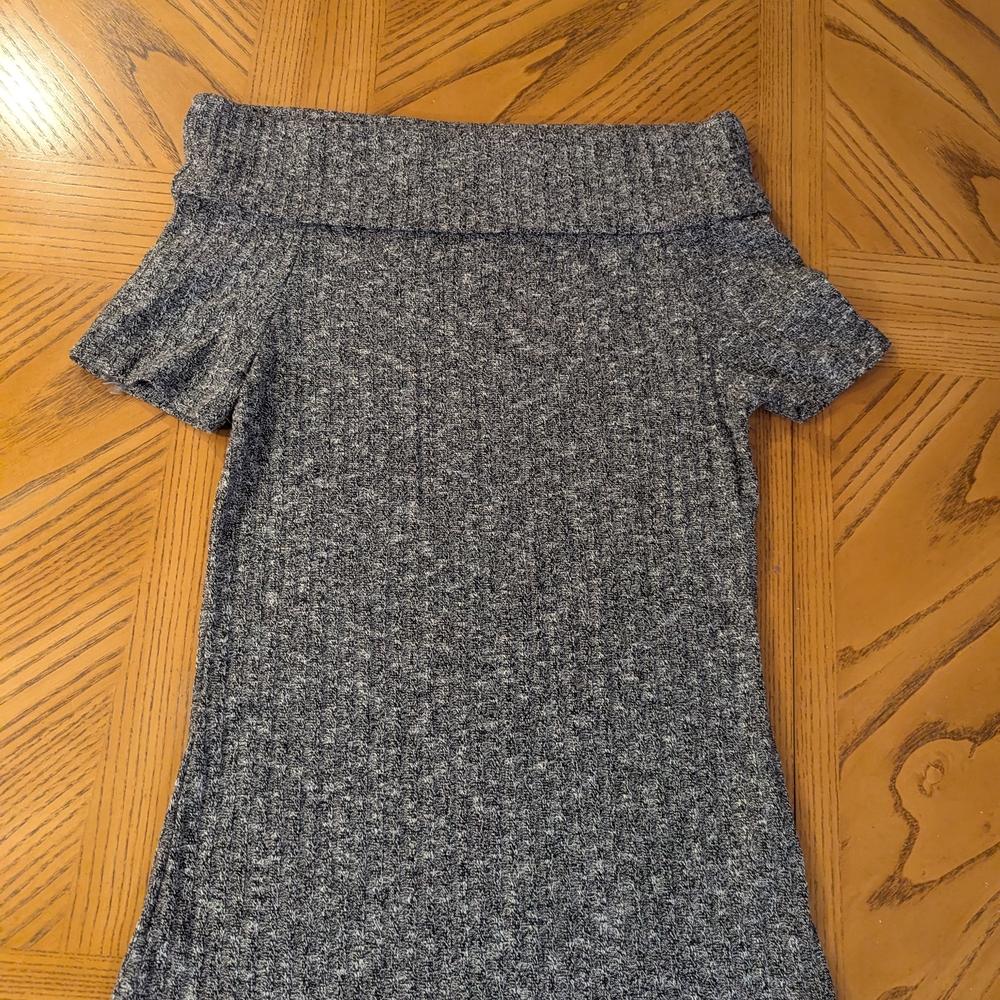 Gray Off-Shoulder Women's Sweater